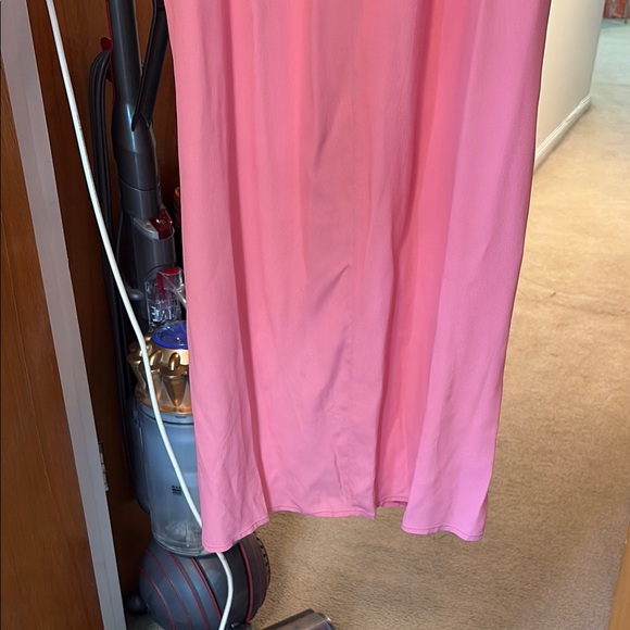 Pink Flutter Sleeve Maxi Gown for Wedding Guests - Picture 6 of 9